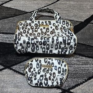 ELLEN TRACY CHEETAH PRINT COSMETIC BAGS